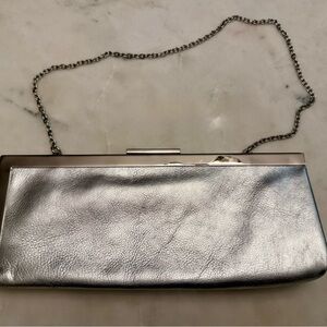 Calvin Klein Metallic Silver Clutch